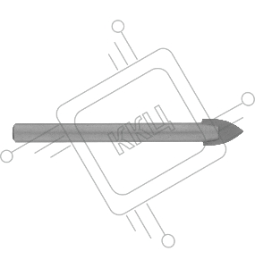 Сверло MATRIX по керамической плитке, 12 мм, цилиндрический хвостовик// 72822
