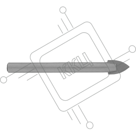 Сверло MATRIX по керамической плитке, 12 мм, цилиндрический хвостовик// 72822