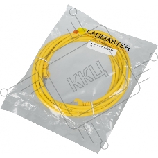 Кабель Патч-корд Lanmaster LAN-PC45/S5E-3.0-YL вилка RJ-45-вилка RJ-45 кат.5е 3м желтый LSZH (уп.:1шт)