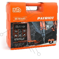 Дрель-шуруповерт Patriot BR 183UES, Аккумуляторная, 18В, Кейс