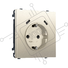 Комплект механизма электрической розетки SIGMA Шёлк 2USB С+C 20W (быст. зар.) с/з с/ш 16A-250V QUANT PRO (SP5505, PR165)