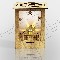 Деревянная фигурка с подсветкой 