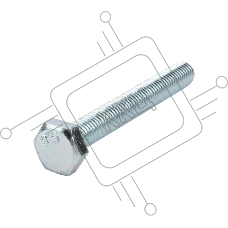 Болт шестигранный KRANZ DIN 933, 10х80,  пакет (2шт.)