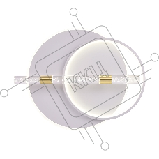Светильник Ambrella light FL5007 WH/GD белый/золото 3000K/4200K/6400K 72W 565*460*92.5 (ПДУ РАДИО 2.4G)