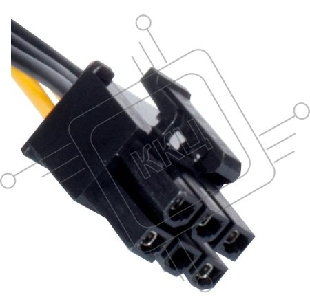 Переходник питания PCI-Express 6pin (от 2х разъемов Molex (IDE) блока питания), 15см Exegate EX138937RUS