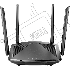 Маршрутизатор D-Link DIR-X1860/RU/R1A Wi-Fi 6 AX1800, 1000Base-T WAN, 3x1000Base-T LAN