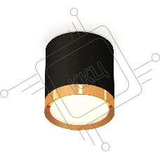 Светильник Ambrella Light XS8142004 SBK/PYG черный песок/золото желтое полированное GX53 (C8142, N8124)