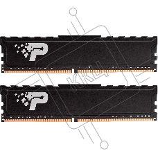 Оперативная память Patriot Signature Premium, DDR4, 16GB (2x8 GB), 2666 MHz, CL19, радиатор, чёрный