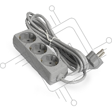 Удлинитель ExeGate EX285808RUS  ECE-3-5G (3 евророзетки с заземлением, 5м, серый)