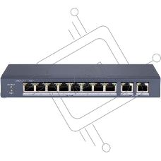 Коммутатор Hikvision HiWatch DS-S1008P неуправляемый