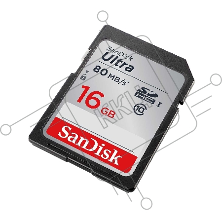 Флеш карта SDHC 16Gb Class10 Sandisk SDSDUNC-016G-GN6IN Ultra 80