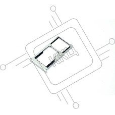 Лоток для SIM-карты Meizu U20 серебристый
