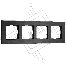Рамка на 4 поста AluMax (черный алюминий) W0043508