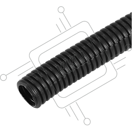 Трубa автомобильная гофрированная ПП Ø 19,2 мм, разрезная (бухта 50 м/уп.) REXANT