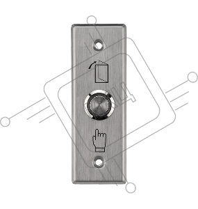 Кнопка «Выход» металлическая с синей подсветкой SB-60 врезного типа