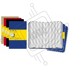 Блокнот Moleskine CAHIER JOURNAL QP322 XLarge 190х250мм, обложка картон, 120 страниц, клетка, черный (3шт)