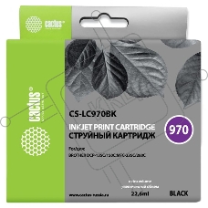 Картридж струйный Cactus CS-LC970BK черный (22,6 мл) для Brother DCP-135C/150C/MFC-235C/260C