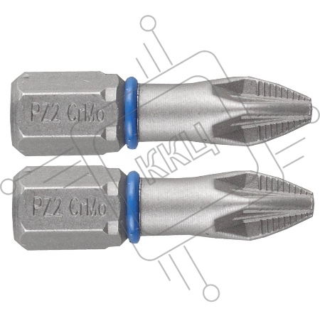 Бита ЗУБР ЭКСПЕРТ 26013-2-25-2  торсион кованая обточ.CrMo C 1/4'' PZ2 25мм 2шт