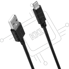 Кабель SunWind USB (m)-USB Type-C (m) 1.5м черный блистер