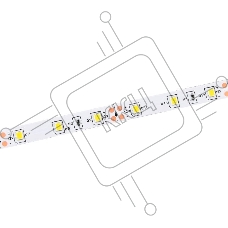 Лента светодиодная LED LSR-2835WW60-4.8-IP20-12В (уп.3м) IEK LSR1-1-060-20-3-03
