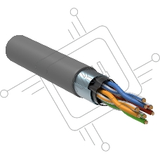 Кабель связи витая пара F/UTP кат. 5E 4 пары PVC 1м сер. GENERICA ITK BC1-C5E04-311-305-G