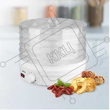 Сушилка для овощей и фруктов Blackton Bt FD1114 White-green, Мощность 245 Вт, Регулировка температуры 35-70 °С, 5 основых поддонов, 2 дополнительных поддона для пастилы, Конвективная сушка, Сохраняет максимум витаминов и питательных веществ в овощах, фрук