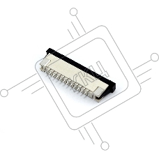 Разъем FPC  Half Coverage Top Contact 1.0K-BS-12PWB 12 pin высота 2мм шаг 1мм