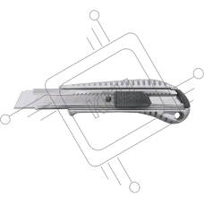 Нож FIT 10250  технический 18мм усиленный металлич.корпус