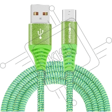 Кабель Crown USB - USB Type-C CMCU-3102C green