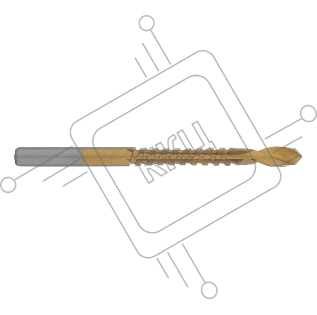 Сверло-фреза MATRIX , 6 мм, универсальное, нитридтитановое покрытие, цилиндрический хвостовик// 72826