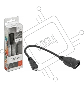 Кабель-переходник Defender microUSB (M) - USB (F)  /для подкл. устр. USB Flash, HDD, мыши, и и т.д./ поддерж. режим OTG.