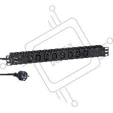 Блок розеток горизонтальный ExeGate ServerPro PDU-19H809 Al-8C13-EU2.5, 19