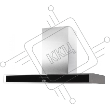 Вытяжка каминная Elikor Агат 90Н-1000-Е4Д нержавеющая сталь/черный, 89.6 см, 1000 куб. м/ч, 59 дБ