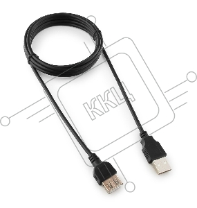 Кабель AM/AF USB2.0 1.8м удлинитель Gembird/Cablexpert CC-USB2-AMAF-6B USB 2.0, черный, пакет 