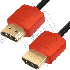 Кабель Greenconnect SLIM 3.0m HDMI 2.0, красные коннекторы Slim, OD3.8mm, HDR 4:2:2, Ultra HD, 4K 60 fps 60Hz, 3D, AUDIO, 18.0 Гбит/с, 32/32 AWG, GCR-51601 Кабель Greenconnect SLIM 3.0m HDMI 2.0, красные коннекторы Slim, OD3.8mm, HDR 4:2:2, Ultra HD, 4K 6