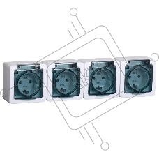Розетка Iek ERMP42-K03-16-54-EC РСб24-3-ГПБд роз 4м с з/к о/у  IP54 (дымчатый) ГЕРМЕС PLUS