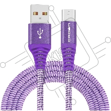 Кабель Crown USB - USB Type-C CMCU-3102C violet