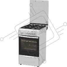 Плита газовая Darina 1B GM 341 107 W белый/черный, конфорок 4 шт, духовка 50 л, 50 см x 85 см x 56 см