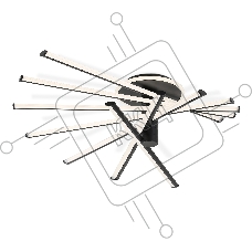 Потолочный светодиодный светильник Ambrella light FL6242 BK черный 135W 3000K-6400K 900*750*230 (ПДУ ИК)