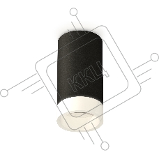 Светильник Ambrella Light XS6323041 SBK/FR черный песок/белый матовый MR16 GU5.3 (C6323, N6248)