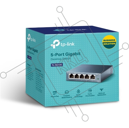 Коммутатор TP-Link SOHO  TL-SG105  5-port Desktop Gigabit Switch, 5 10/100/1000M RJ45 ports, metal case