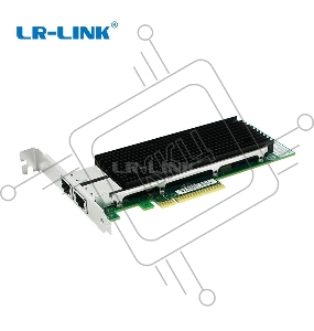 Сетевая карта LR-Link 2 порта 10/100/1000/10G Base-T на чипе Intel X540, LREC9802BT