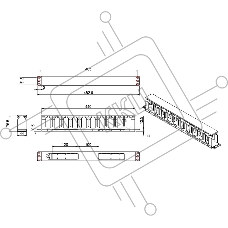 Кабельный организатор Hyperline CM-1U-D66-PL-COV  пластиковый с крышкой, глубина 66 мм, широкие вводы, 19