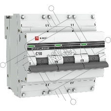 Автоматический выключатель EKF mcb47100-3-50C-pro  3P 50А (C) 10kA ВА 47-100 EKF PROxima
