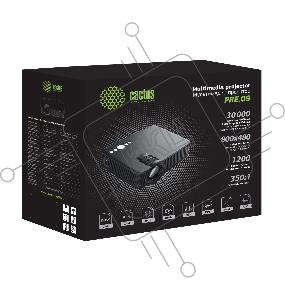 Проектор Cactus CS-PRE.09WT.WVGA LCD 1200Lm (1024x600) 350:1 ресурс лампы:30000часов 2xUSB typeA 1xHDMI 1.5кг