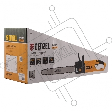 Пила цепная электрическая EDS-2200, 2,2кВт,продольная,шина 45см,шаг 3/8, паз 1,3мм, 62зв Denzel