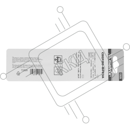 Сверло-фреза MATRIX , 6 мм, универсальное, нитридтитановое покрытие, цилиндрический хвостовик// 72826