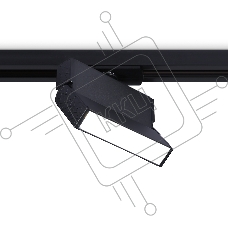 Трековый однофазный светодиодный светильник Ambrella light GL6803 BK черный LED 6W 4200K 115*22*87