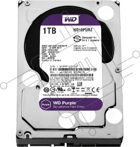 Жесткий диск WD 1Tb WD10PURZ Purple, SATA III <5400rpm, 64Mb> 3.5
