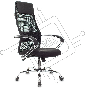Кресло руководителя Бюрократ CH-607SL черный TW-01 Neo Black сетка/ткань с подголов. на колес. металл хром
